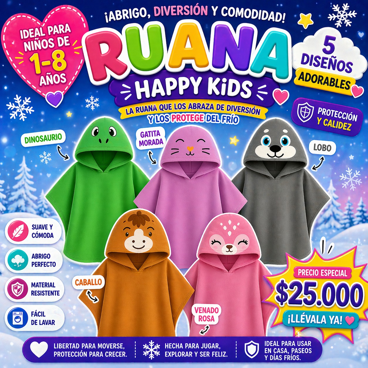 Ruana happy Kids